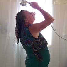 SPLOSH ART: Green Dress Shower