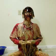 RevSlymsford: Kaydens Destroys A Red Turtleneck With Custard + Chocolate