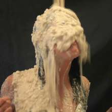 RevSlymsford: Messy Jessie Covers Topless Dede In Porridge