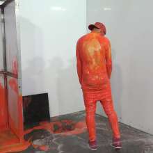WamtasticUK: MessySte in Orange and Red Gunge in White 11 Degrees Outfit