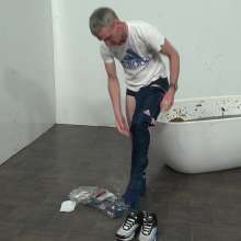 WamtasticUK: MessySte Mud Bath in Brand New Adidas Arsenal Tracksuit