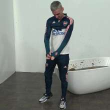 WamtasticUK: MessySte Mud Bath in Brand New Adidas Arsenal Tracksuit