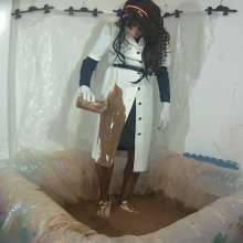 Wetlook Doll: Mud White Coat and Skirt
