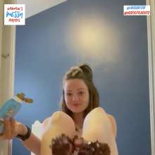 WAMfuns Messy Forfeits: Queen Peach Cake Crush With Feet