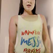 WAMfuns Messy Forfeits: Queen Peach Gunge Swimsuit Filling