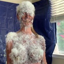 Slimed Models: And Now It's Time She Got "Tar" and Feathered... Naked