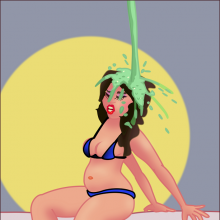 wammypinupart: some green slime cartoons
