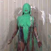 Anglefan: Gorgeous Asian model gets slimed