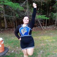 JD and Messy Andi: Cheerleader fun!