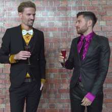 WamtasticUK: Adam and James Wedding Suits Mud Wrestle