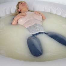 DMarieAllWet: Another Fully-Clothed Dip in Hot Tub Full of Slime!