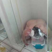 Darkabyss445: Naked Head Dunking in Whipped Cream
