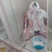 Darkabyss445: Naked Head Dunking in Whipped Cream
