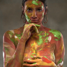 Sleazoid44: Paint Messed Girl