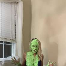 Slimed Models: Scarlett Chunky Green Slimed in an Evening Dress Re-Release