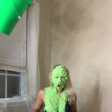 Slimed Models: Scarlett Chunky Green Slimed in an Evening Dress Re-Release