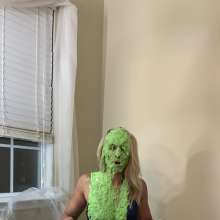 Slimed Models: Scarlett Chunky Green Slimed in an Evening Dress Re-Release