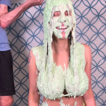 Slimed Models: Nia Goes for the Longest Slimed Models Sliming Record!
