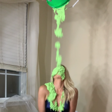 Slimed Models: Scarlett Chunky Green Slimed in an Evening Dress Re-Release