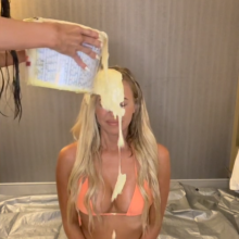 Slimed Models: Blonde Hottie Slimed for the First Time