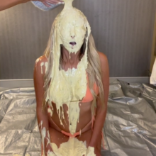 Slimed Models: Blonde Hottie Slimed for the First Time