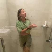 WetPlace: Stunning Anny Taking Shower In Bathroom
