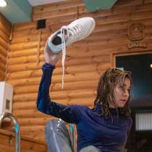 Wet Live Team: Wettest Reebok in Anastasia's Life in a Warm Coat!  Full Part