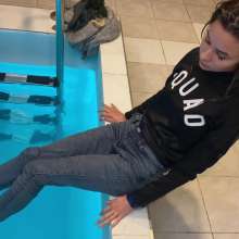 Wet Live Team: Wettest Reebok in Anastasia's Life in a Warm Coat!  Full Part