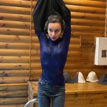 Wet Live Team: Wettest Reebok in Anastasia's Life in a Warm Coat!  Full Part
