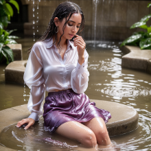 Wetmaxiskirts: Glamour AI Wetlook (Model: Edge of Realism)