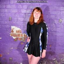 DungeonMasterOne: Friday and Miss Abgiail: Pie fighting dress vs skirted swimsuit!