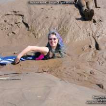 DungeonMasterOne: Two girls in the mud in Adidas "Badge Of Sport" skin-tight leggings!