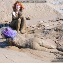 DungeonMasterOne: Two girls in the mud in Adidas "Badge Of Sport" skin-tight leggings!