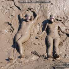 DungeonMasterOne: Two girls in the mud in Adidas "Badge Of Sport" skin-tight leggings!