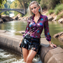 Wetmaxiskirts: Glamour AI Wetlook (Model: Edge of Realism)