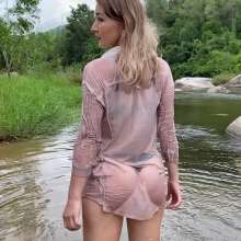 WetPlace: Alsu White Shirt In The Rriver