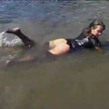 WSMProductions: Classic Wetlook with Becky in 3 Outfits in Lake Windermere
