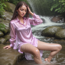 Wetmaxiskirts: Glamour AI Wetlook (Model: Edge of Realism)