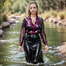 Wetmaxiskirts: Glamour AI Wetlook (Model: Edge of Realism)