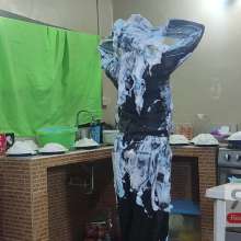 Ready2Wam Studio: Monica Gets A Lots Of Pies And Slime in Leather Outfit
