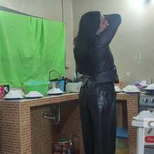 Ready2Wam Studio: Monica Gets A Lots Of Pies And Slime in Leather Outfit