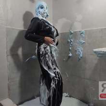 Ready2Wam Studio: Monica Got Wet After Heavy Mess In Leather