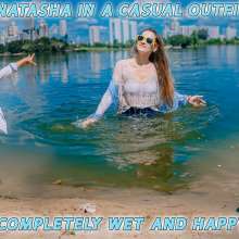 Wet Live Team: Natashka in a Casual Outfit Is Completely Wet and Happy