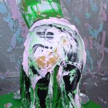 Miss Nicole: Phoebe Is Green Slimed and Pied in Tight Leather Pants