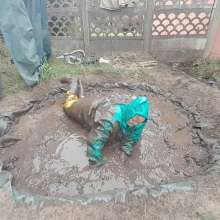 Darkabyss445: PVC Rainwear and Wellies in the Mud