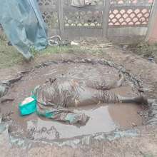 Darkabyss445: PVC Rainwear and Wellies in the Mud
