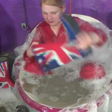 DungeonMasterOne: Red Suit Bubblebath and Wellie Wash