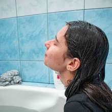Wet Live Team: Shampoo and Margarita's Wet Jeans. Wetlook Hair and Shampoo