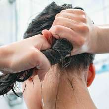 Wet Live Team: Shampoo and Margarita's Wet Jeans. Wetlook Hair and Shampoo