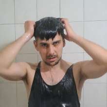 queeruy: Shower in Black Tank Top